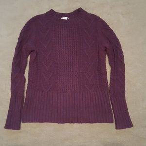 Gap XS Cable Knit Maroon Sweater